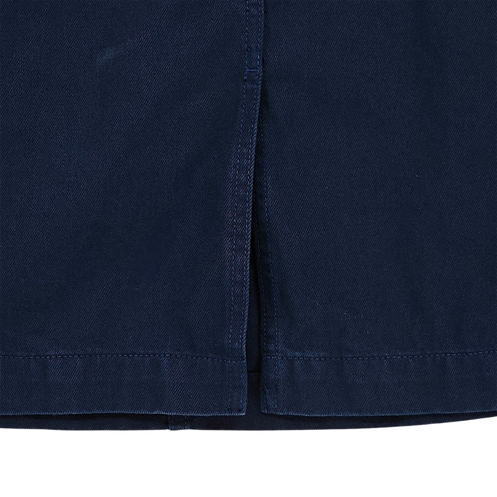 J Crew Skirt 8 Navy Blue Chambray Cotton Patch Pocket A-Line Coastalgrandma Boho - Picture 11 of 13